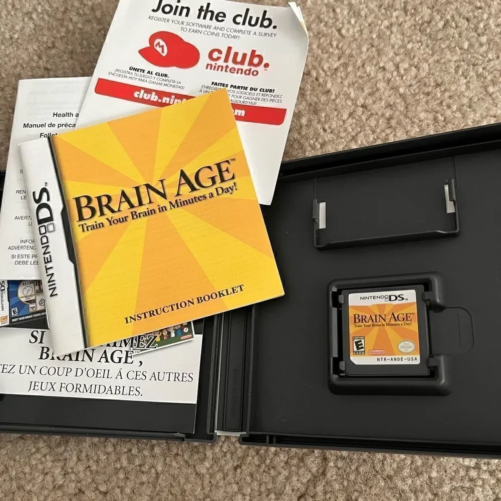 Nintendo DS Brain Age Train Your Brain in Minutes a Day! Game for Kids or Adults